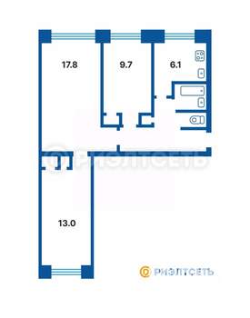 3-к квартира, вторичка, 52м2, 3/5 этаж