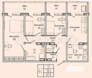 3-к квартира, вторичка, 88м2, 14/15 этаж
