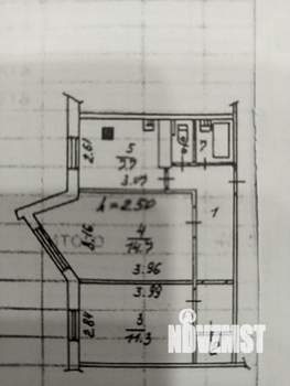 2-к квартира, вторичка, 49м2, 1/9 этаж