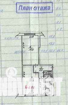 2-к квартира, вторичка, 48м2, 1/5 этаж