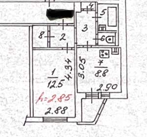 1-к квартира, вторичка, 32м2, 4/10 этаж