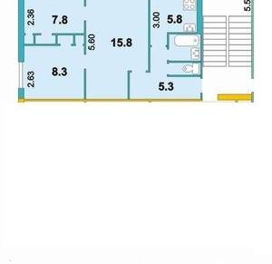 3-к квартира, вторичка, 47м2, 5/5 этаж