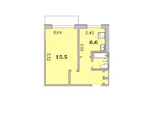 1-к квартира, вторичка, 32м2, 5/9 этаж