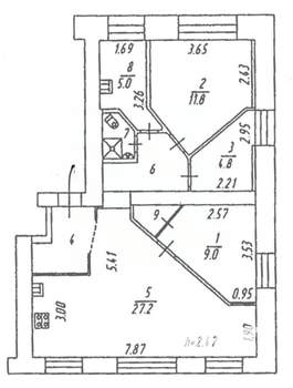 3-к квартира, вторичка, 70м2, 4/5 этаж