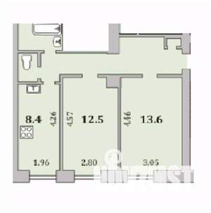2-к квартира, вторичка, 49м2, 2/6 этаж