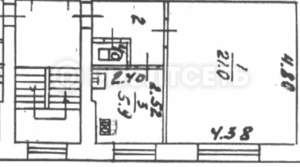 1-к квартира, вторичка, 32м2, 1/2 этаж