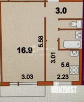 1-к квартира, вторичка, 32м2, 5/5 этаж