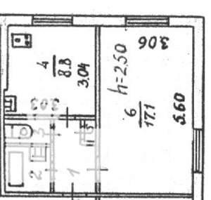 1-к квартира, вторичка, 33м2, 7/9 этаж