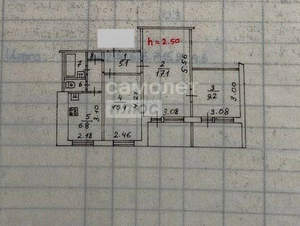 3-к квартира, вторичка, 57м2, 4/9 этаж
