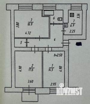 3-к квартира, вторичка, 72м2, 5/6 этаж